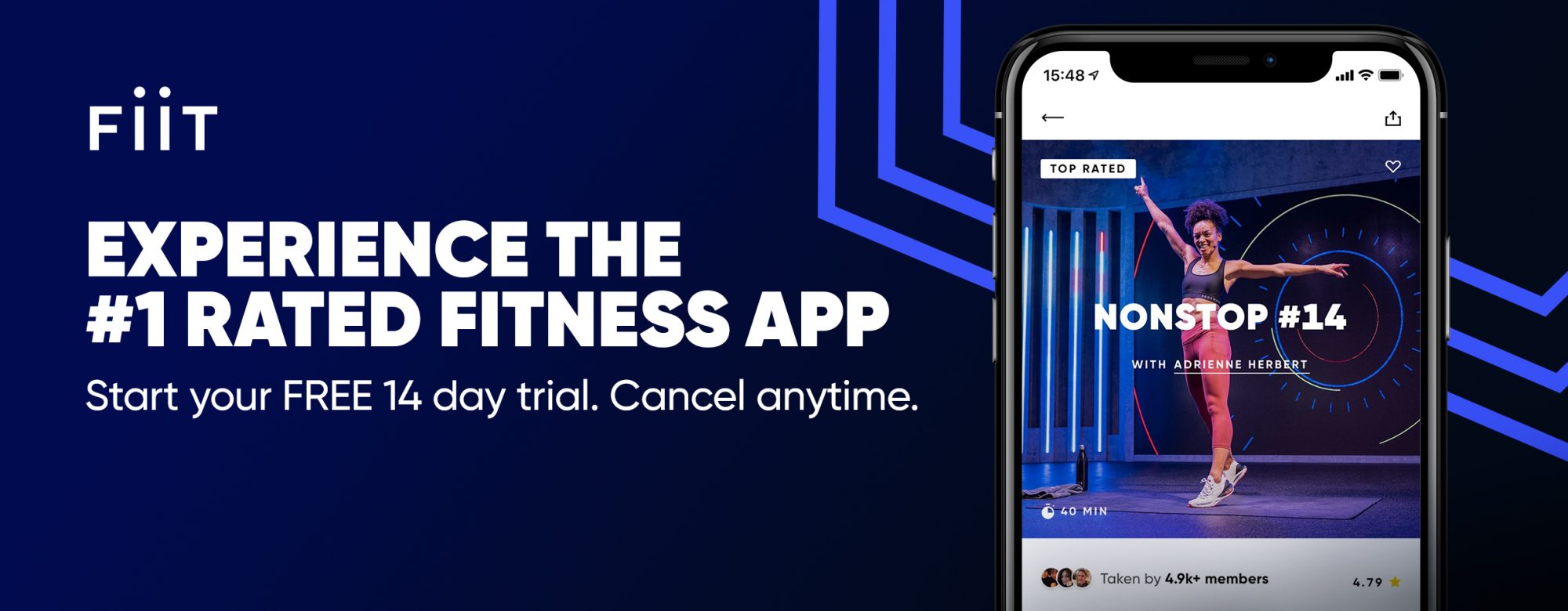 Start your 14 day free trial of the Fiit app - cancel any time